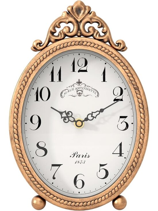 Other - Vintage Antique Gold Table Clock | Rustic French Style Decorative Mantel Clock